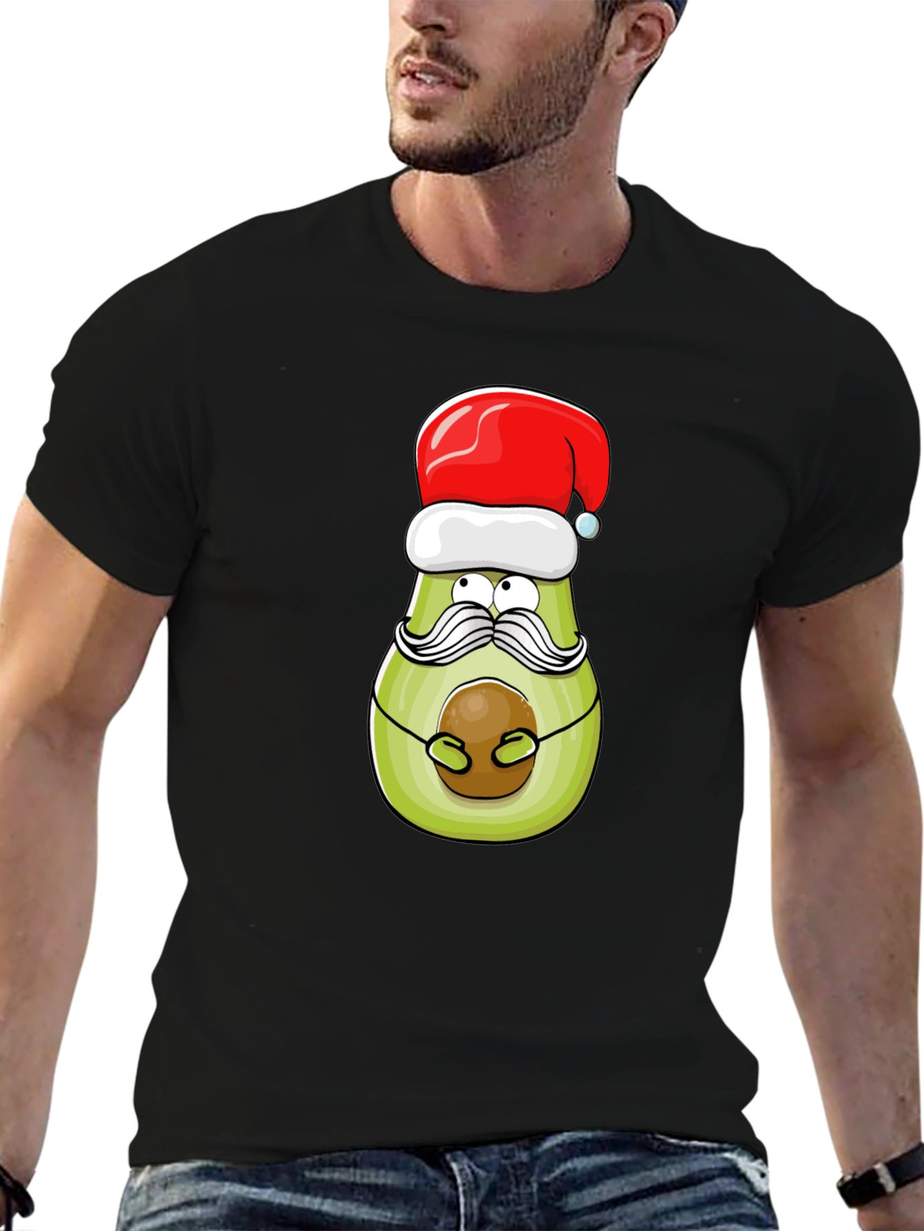 Festive Avocado Santa T-Shirt
