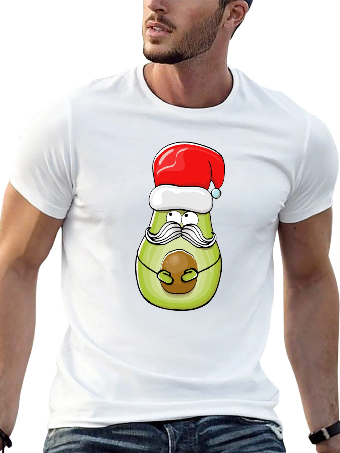 Festive Avocado Santa T-Shirt
