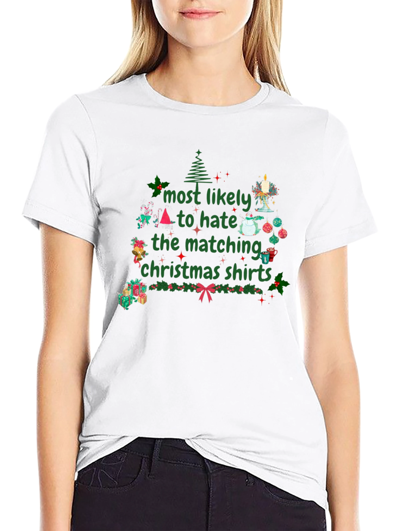 Hate Matching Christmas Shirts T-Shirt