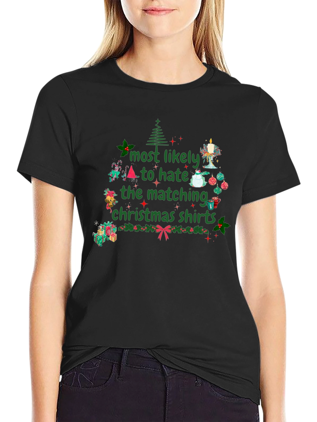 Hate Matching Christmas Shirts T-Shirt