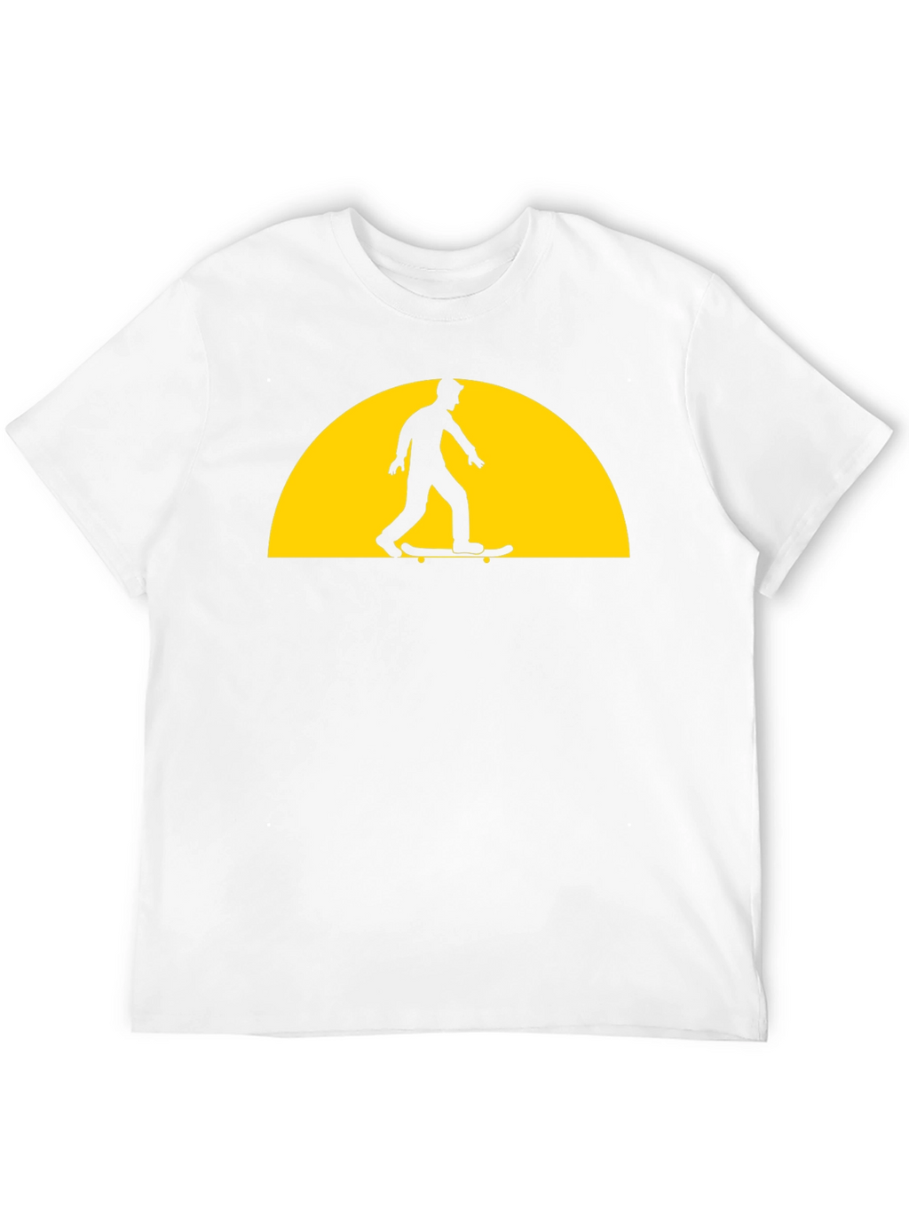 Skateboarder Silhouette Graphic Tee - Black