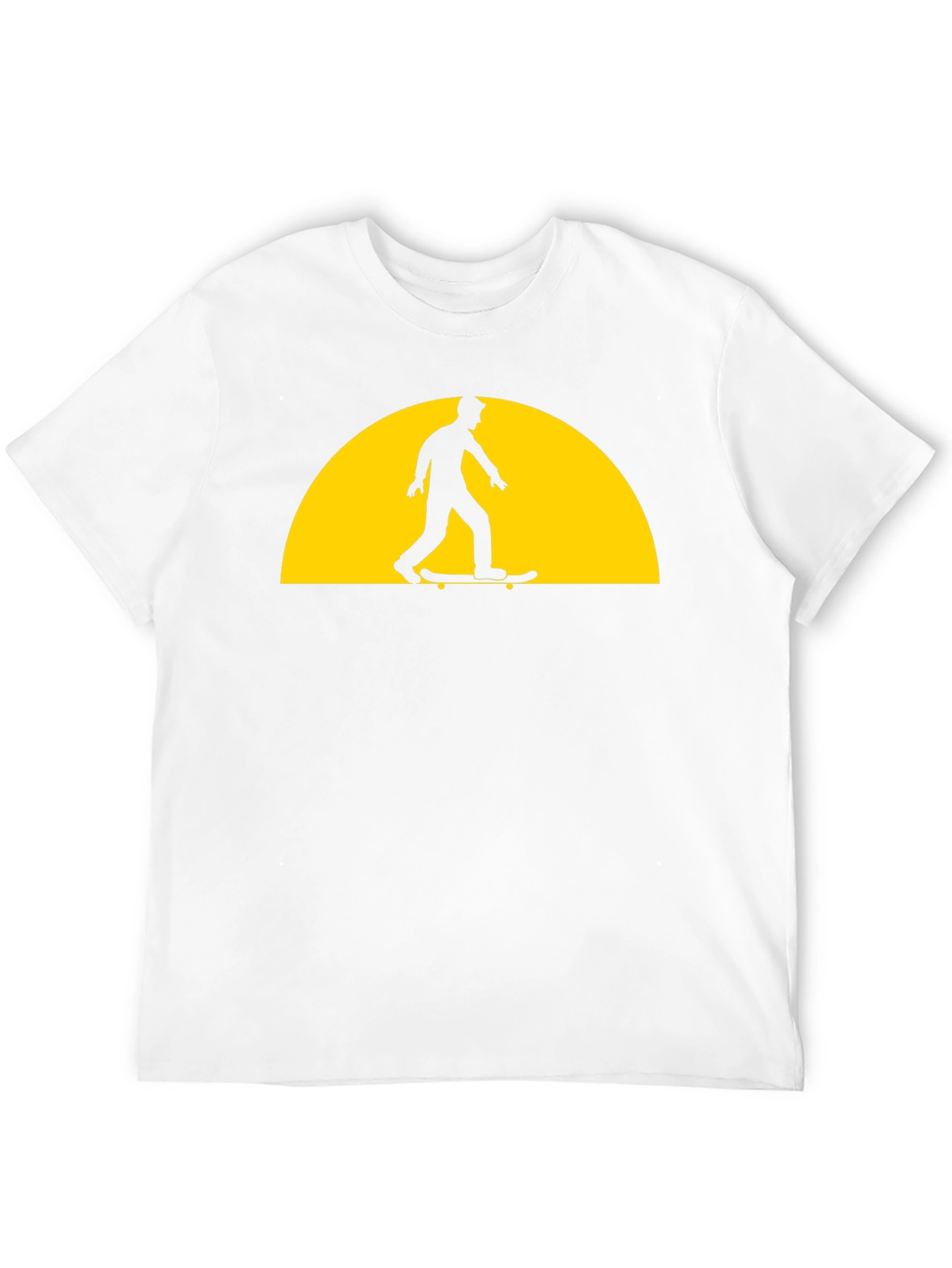 Skateboarder Silhouette Graphic Tee - Black