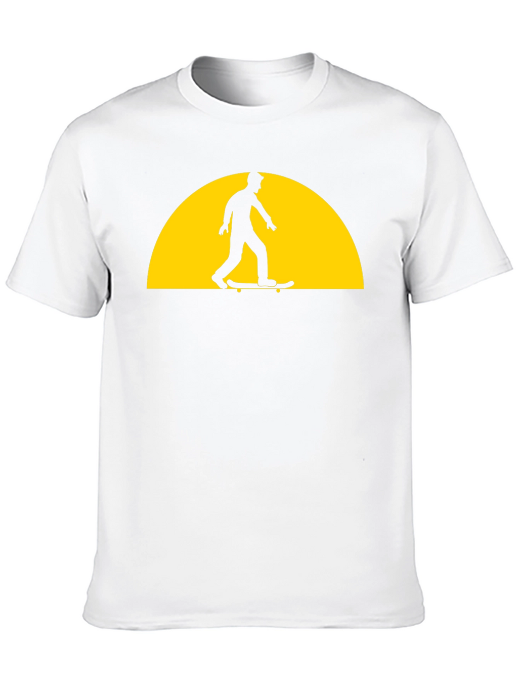 Skateboarder Silhouette Graphic Tee - Black