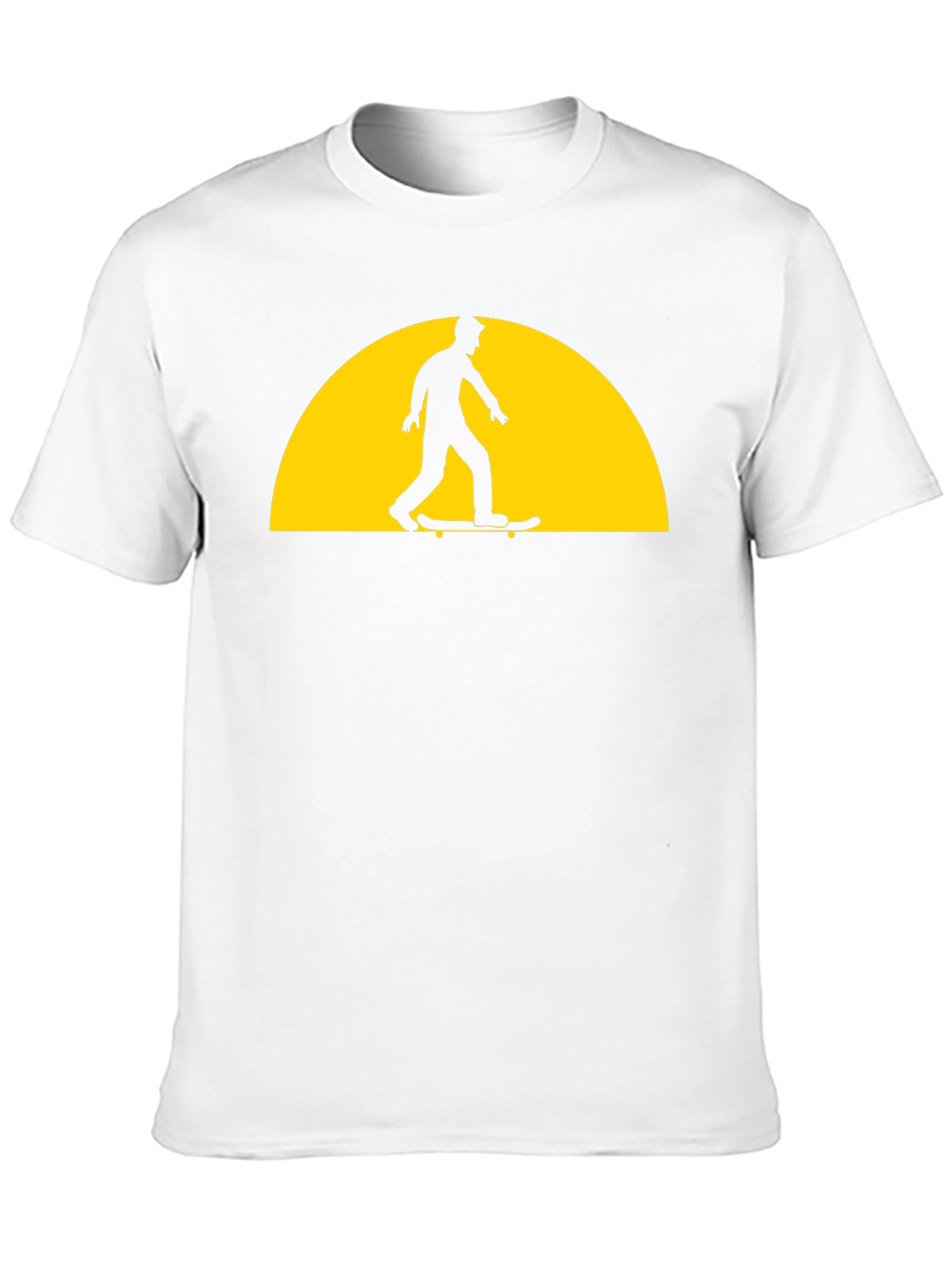 Skateboarder Silhouette Graphic Tee - Black