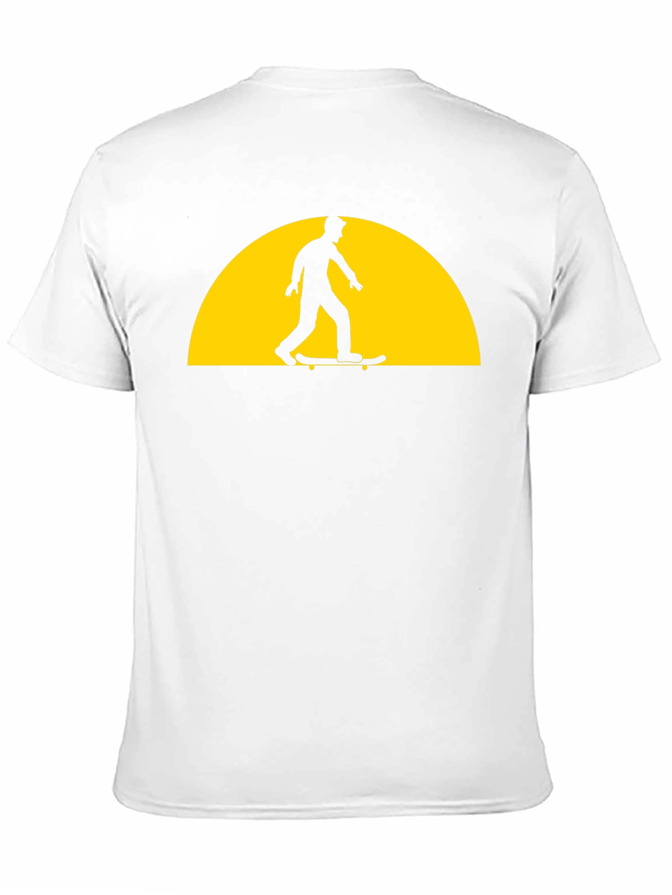 Skateboarder Silhouette Graphic Tee - Black