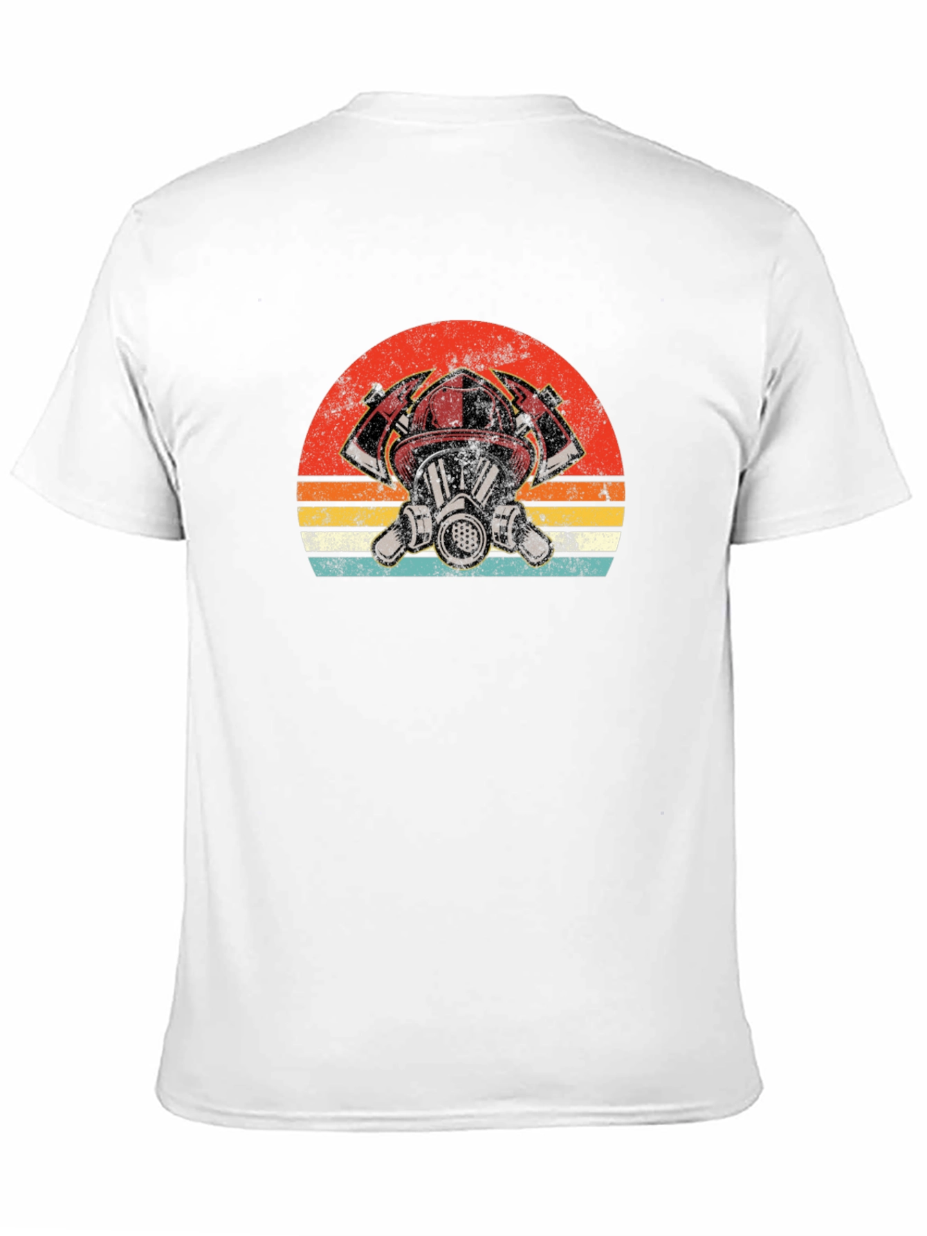 Firefighter Graphic Tee - Vintage Fireman Helmet T-Shirt