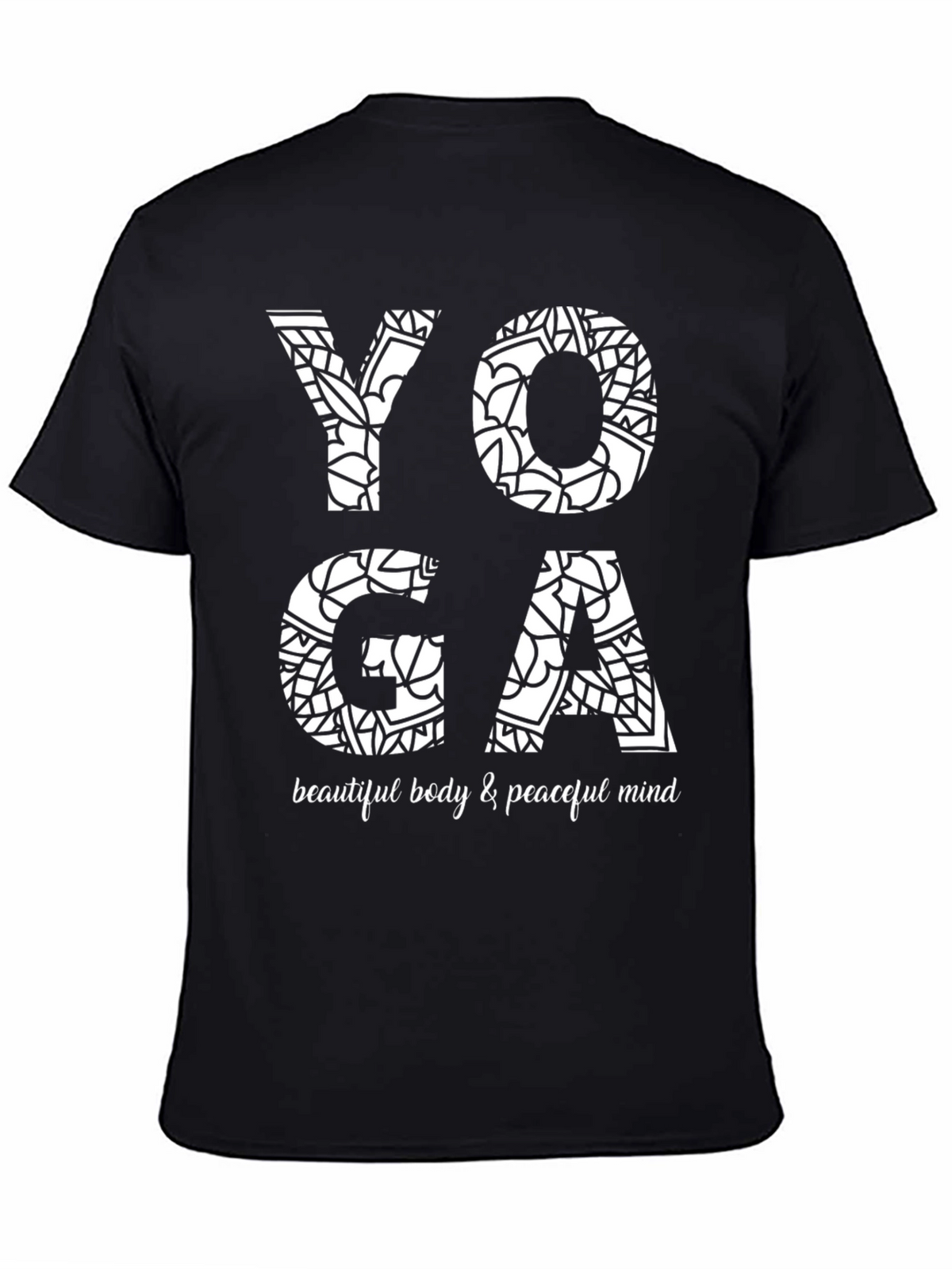 Yoga Mandala Graphic Tee - Beautiful Body & Peaceful Mind