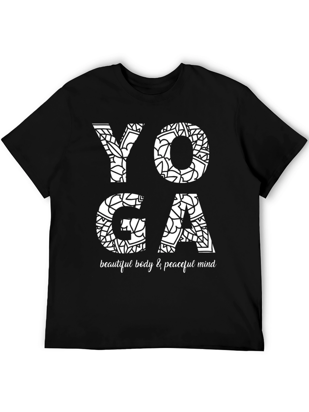 Yoga Mandala Graphic Tee - Beautiful Body & Peaceful Mind