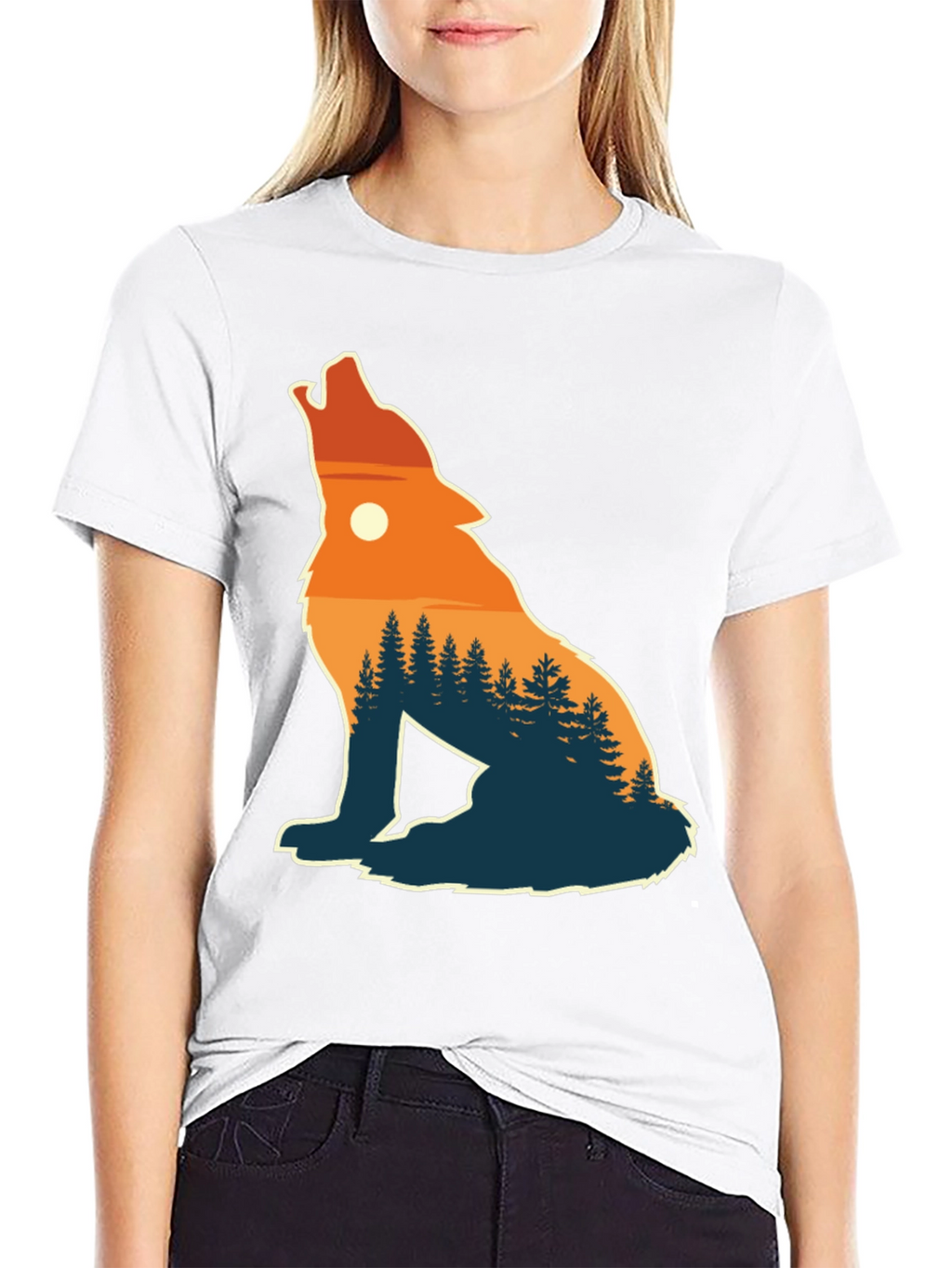 Wolf Silhouette Nature T-Shirt