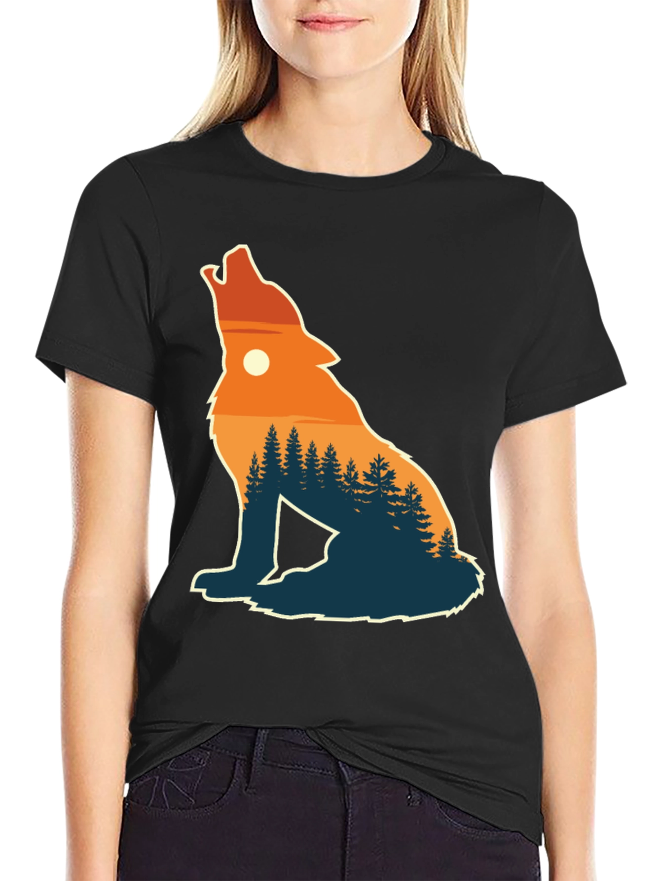Wolf Silhouette Nature T-Shirt