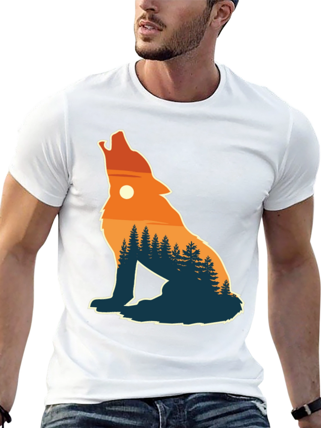 Wolf Silhouette Nature T-Shirt