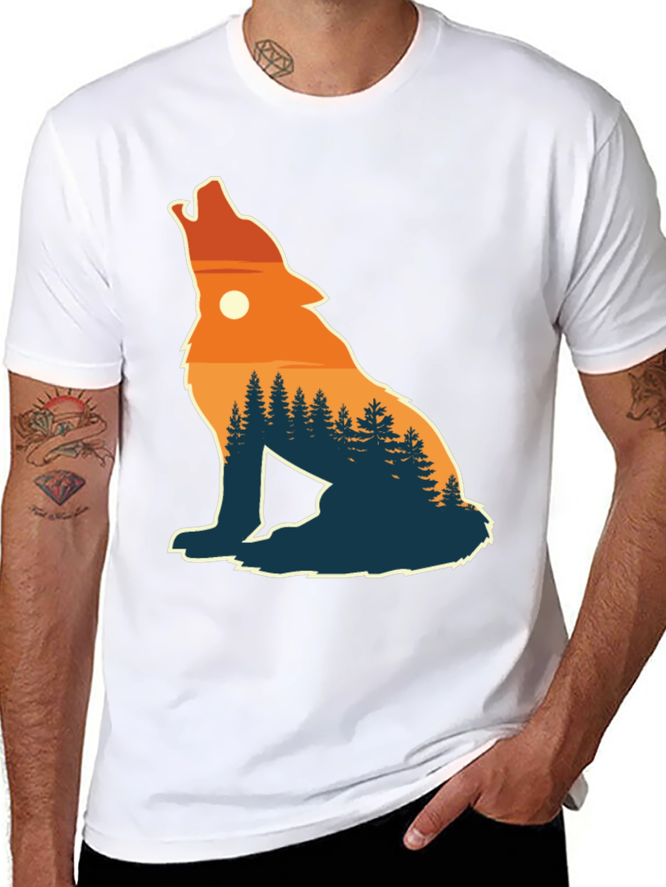 Wolf Silhouette Nature T-Shirt