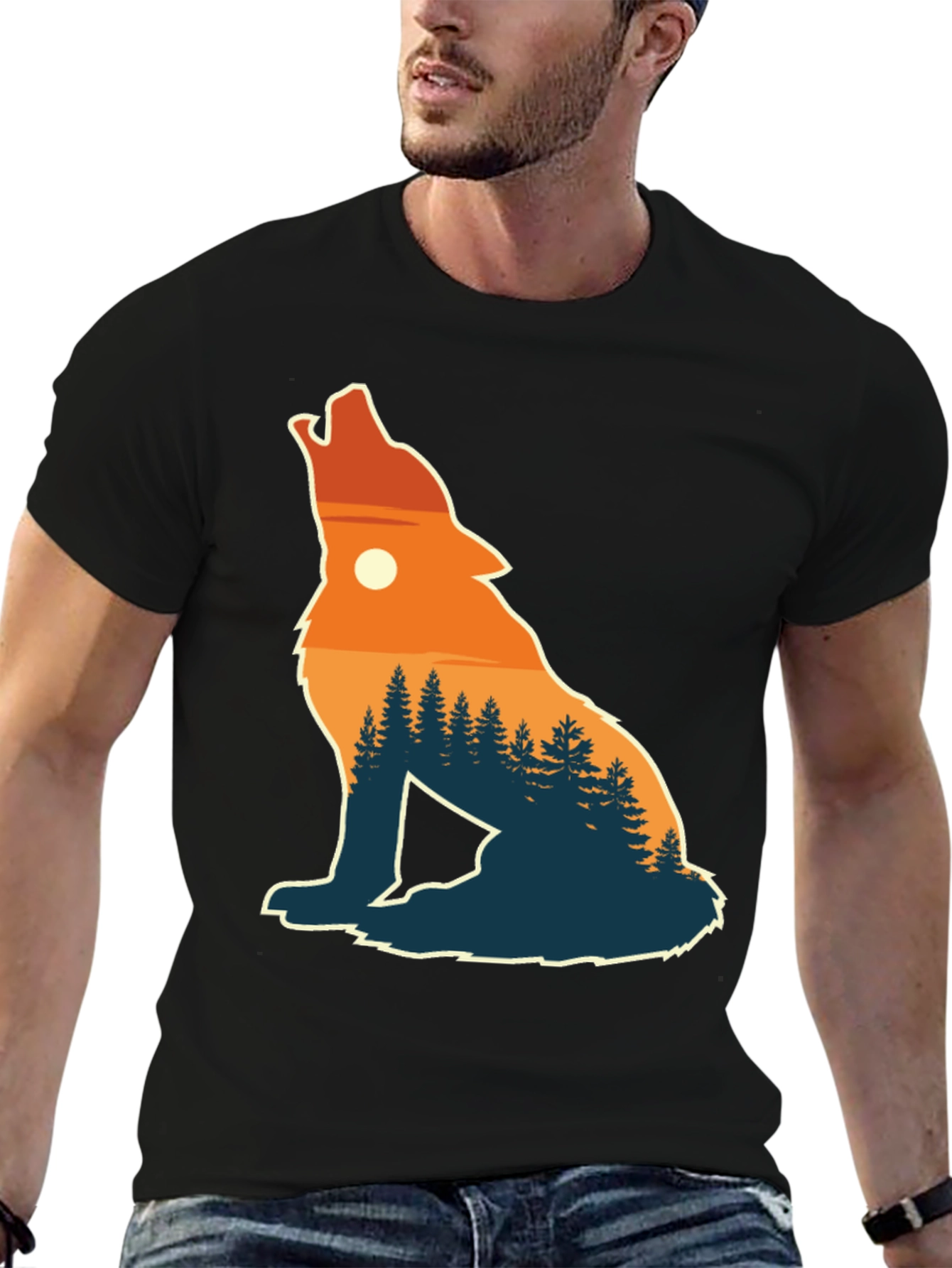 Wolf Silhouette Nature T-Shirt