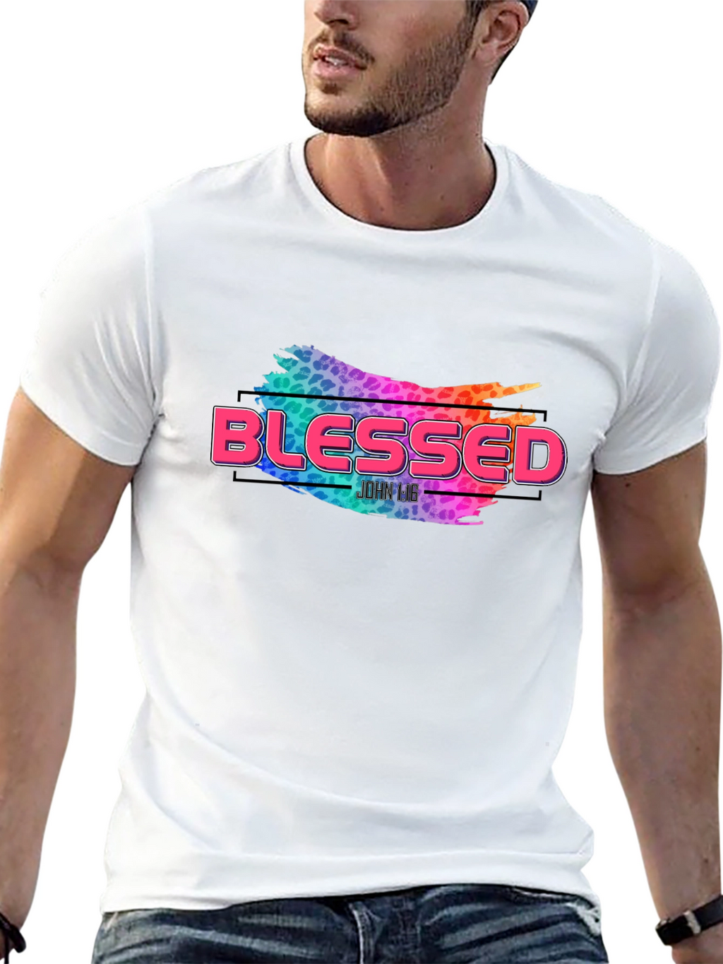Blessed Graphic Print Black T-Shirt