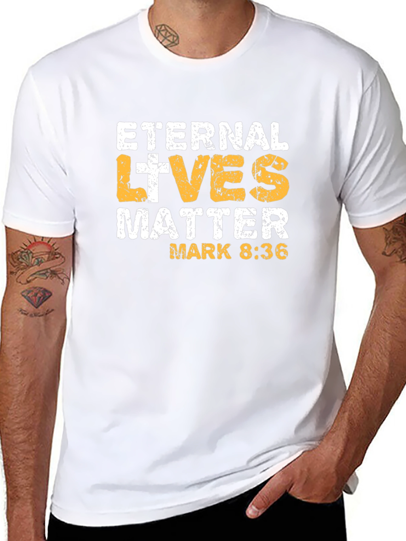 Eternal Lives Matter T-Shirt - Mark 8:36 Black
