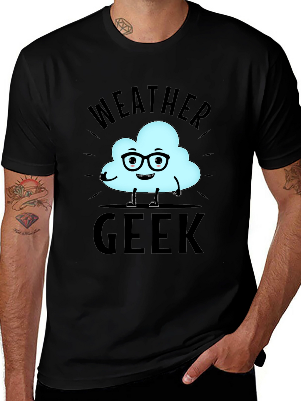 Weather Geek T-Shirt - Black Cotton Tee
