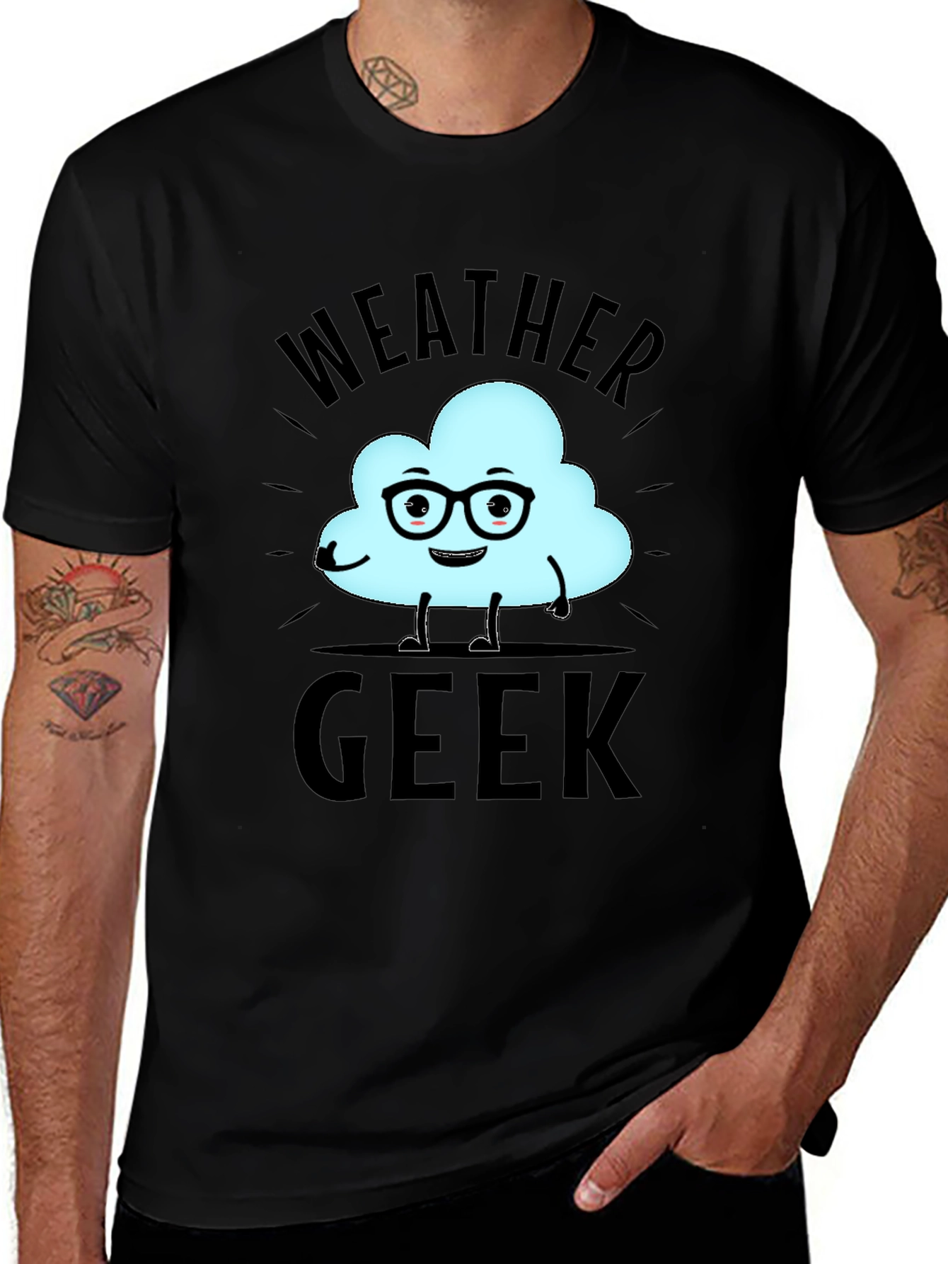 Weather Geek T-Shirt - Black Cotton Tee