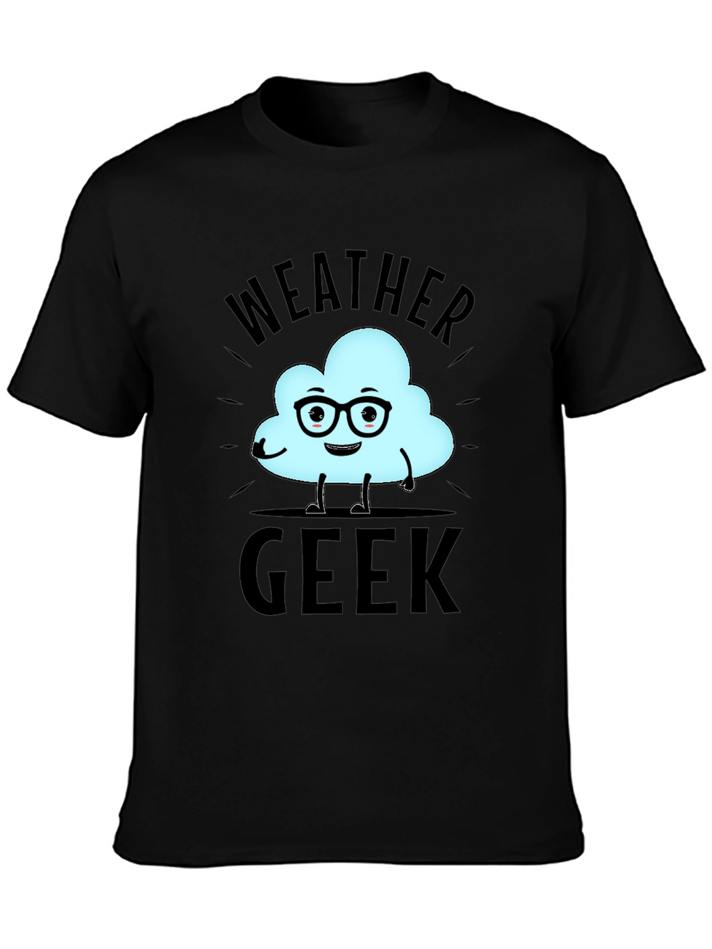 Weather Geek T-Shirt - Black Cotton Tee