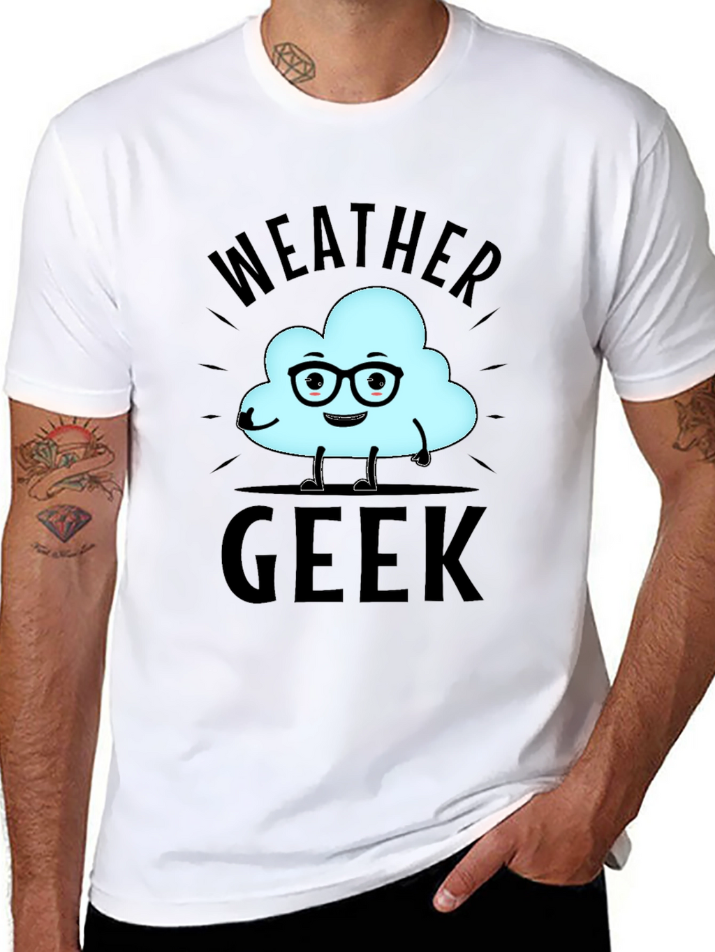Weather Geek T-Shirt - Black Cotton Tee
