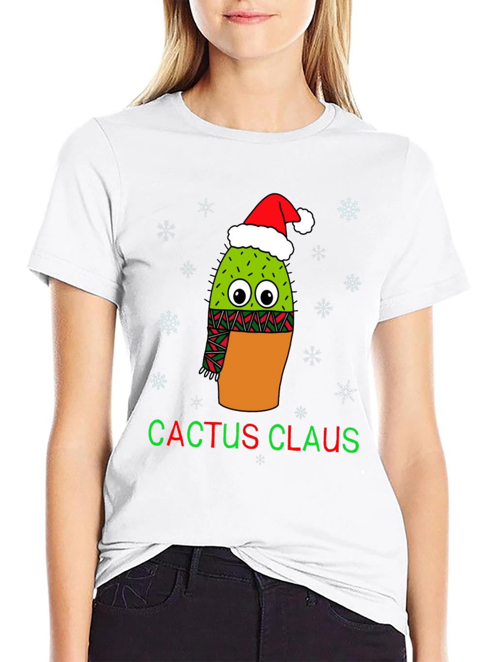 Cactus Claus Christmas Graphic Tee