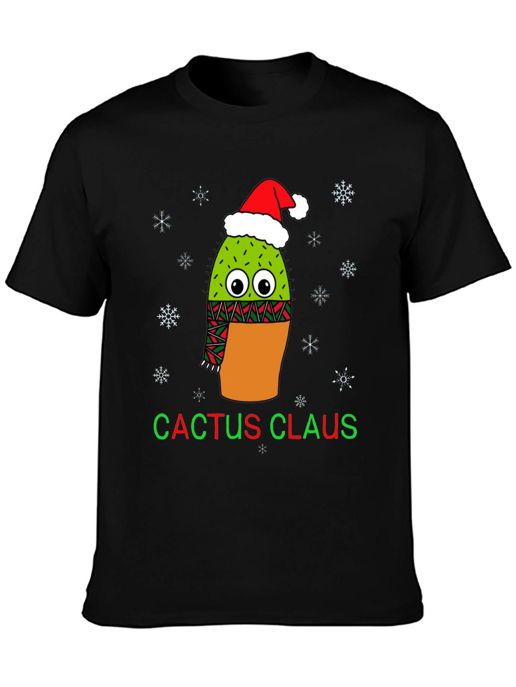 Cactus Claus Christmas Graphic Tee