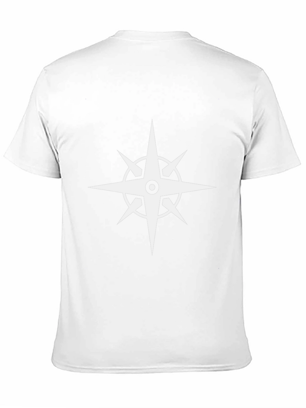 Black T-Shirt with Compass Design