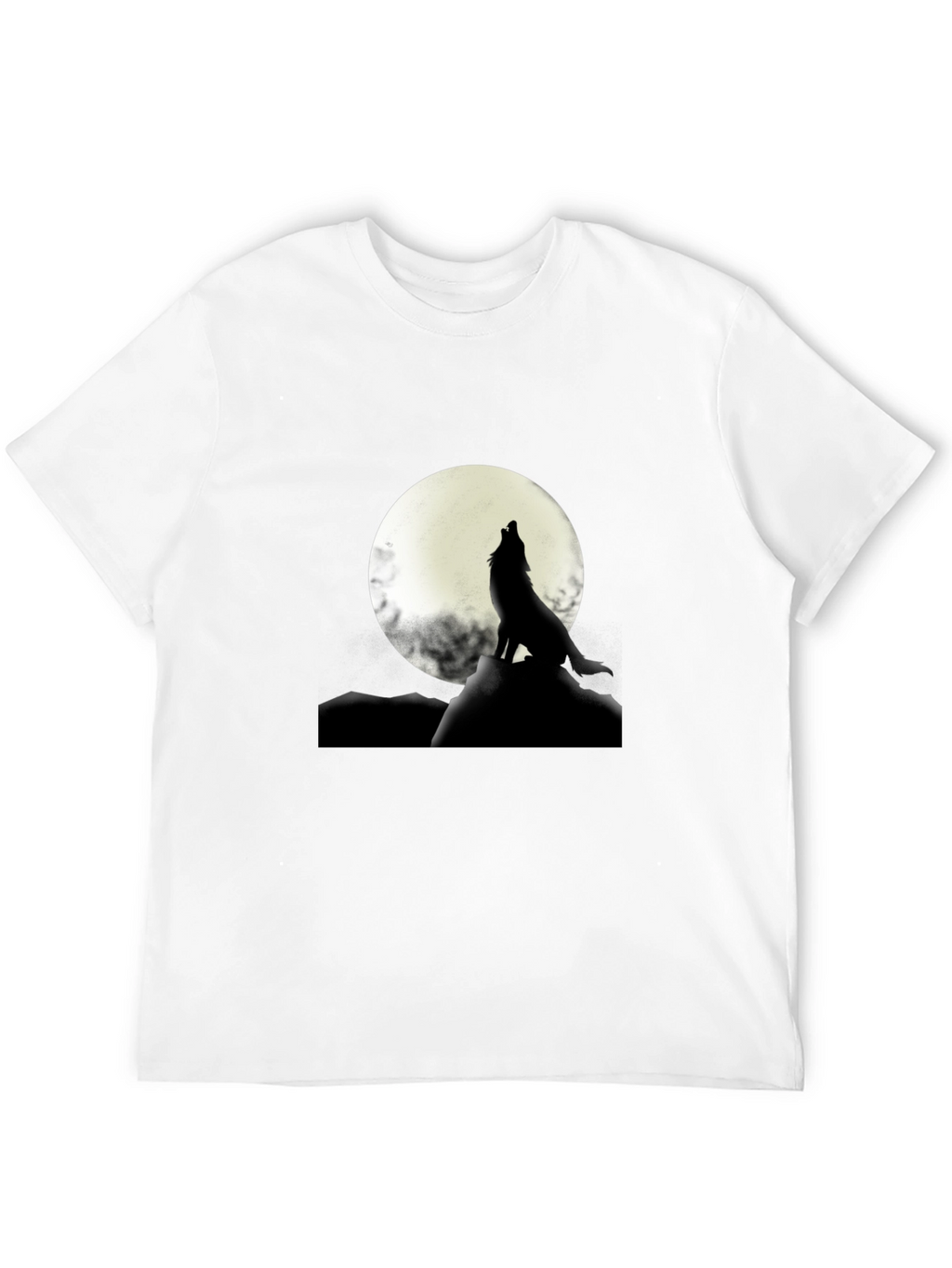 Wolf Howling at Moon Graphic T-Shirt