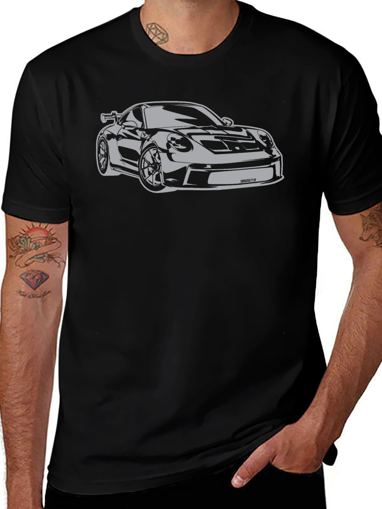 Sleek Car Graphic Tee - Modern Automotive Style