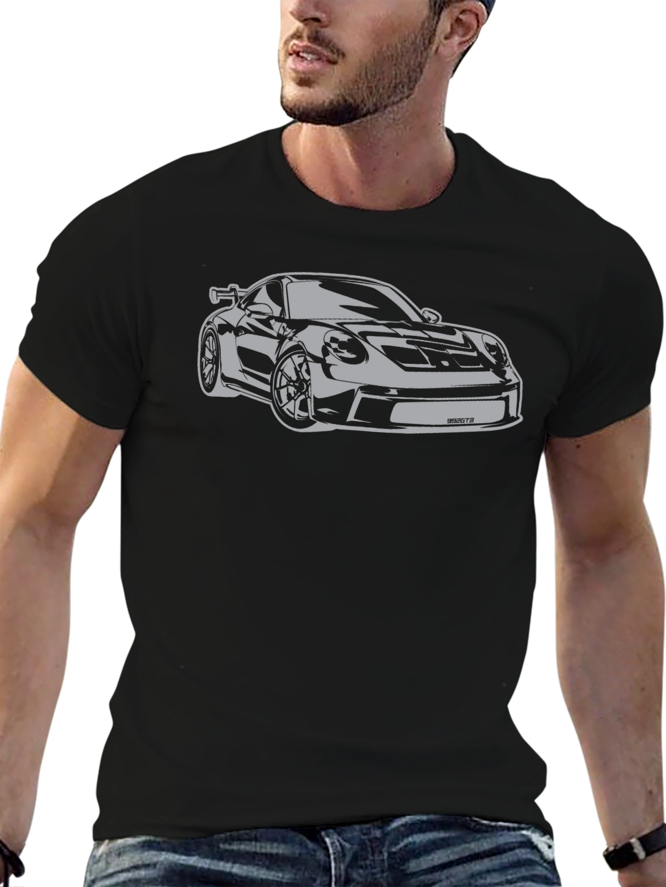 Sleek Car Graphic Tee - Modern Automotive Style
