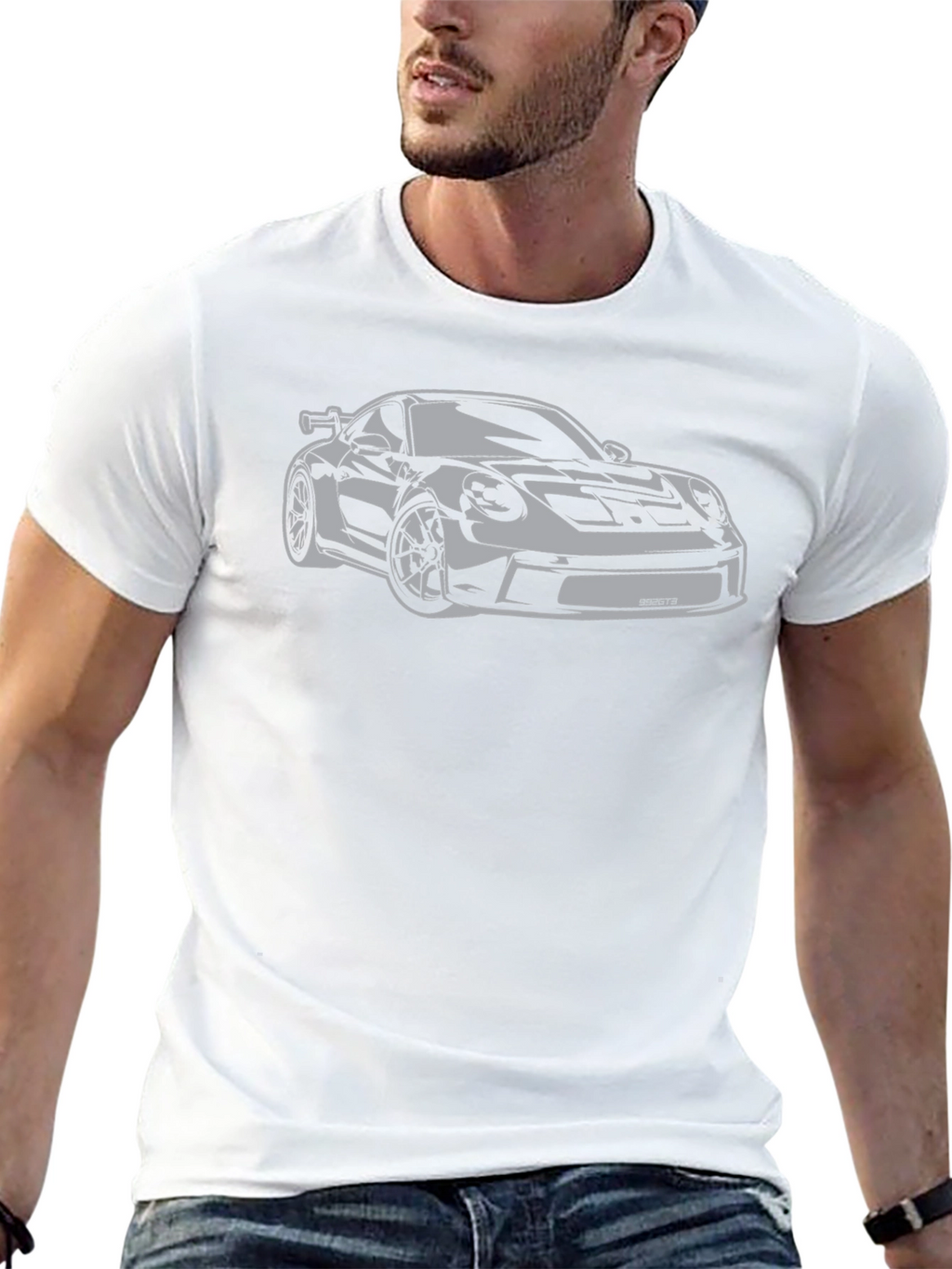 Sleek Car Graphic Tee - Modern Automotive Style