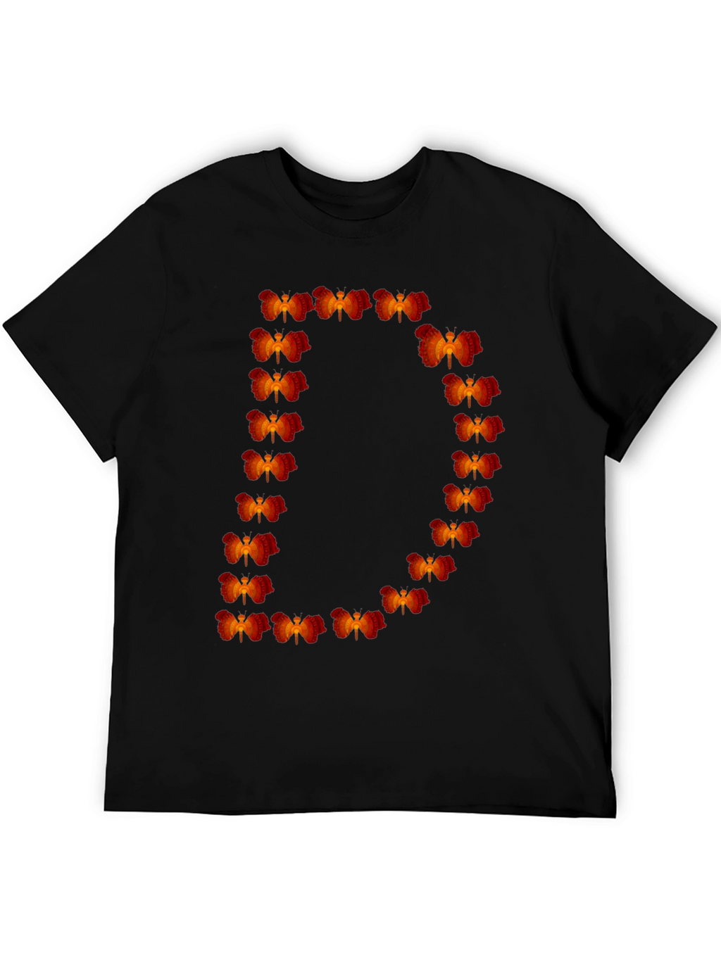 Unique D Dragonfly Graphic Tee - Black
