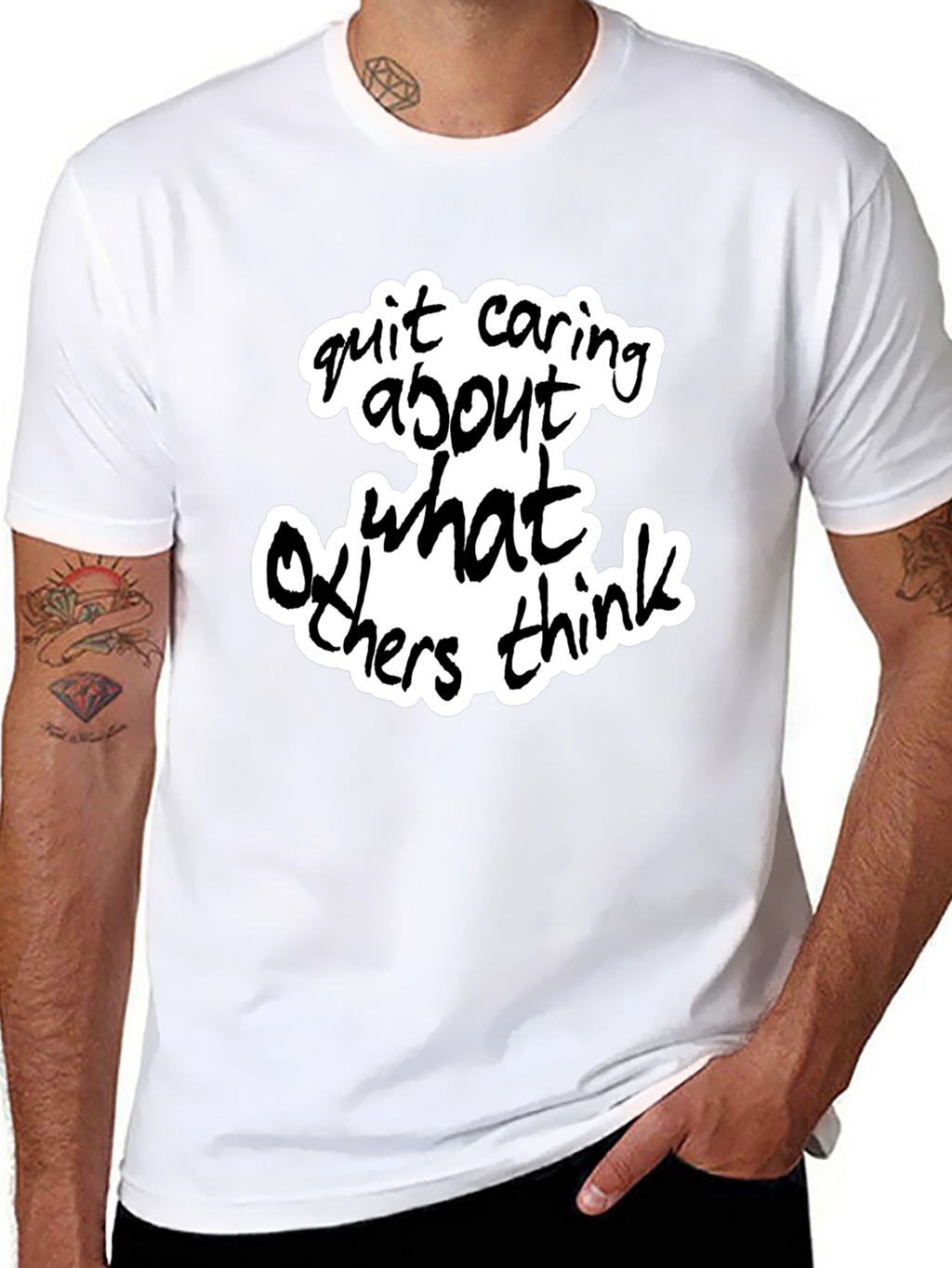 Quit Caring What Others Think - Black Graphic Tee