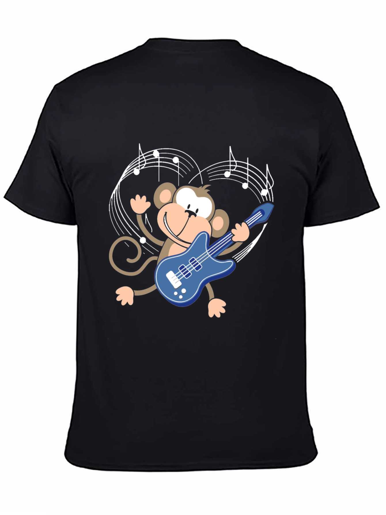 Monkey Guitarist Graphic Tee - Black