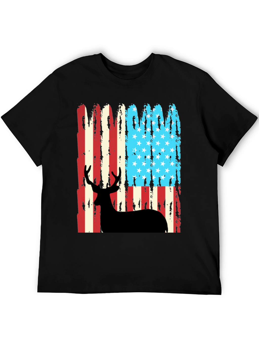 American Flag Deer Hunting T-Shirt