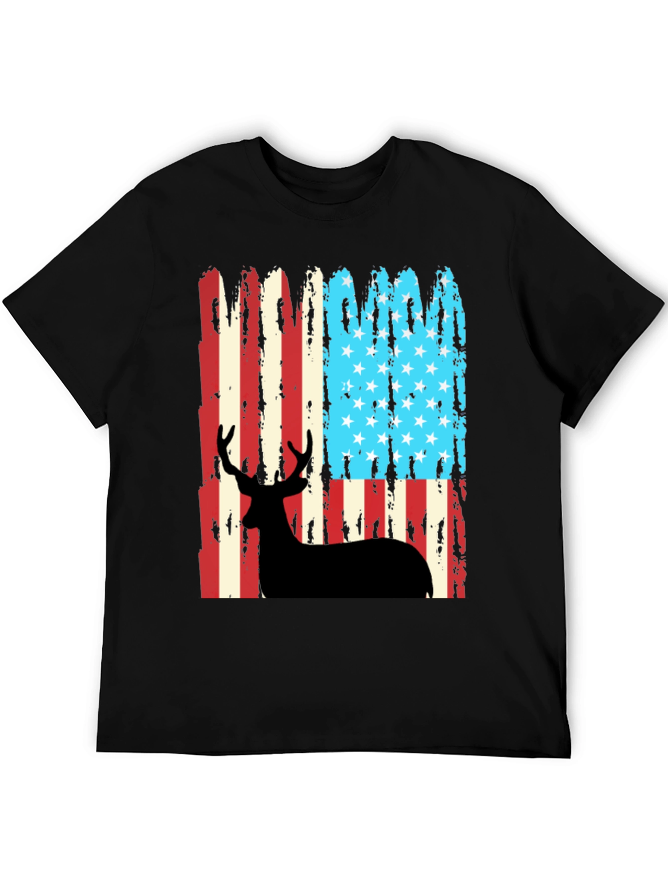 American Flag Deer Hunting T-Shirt