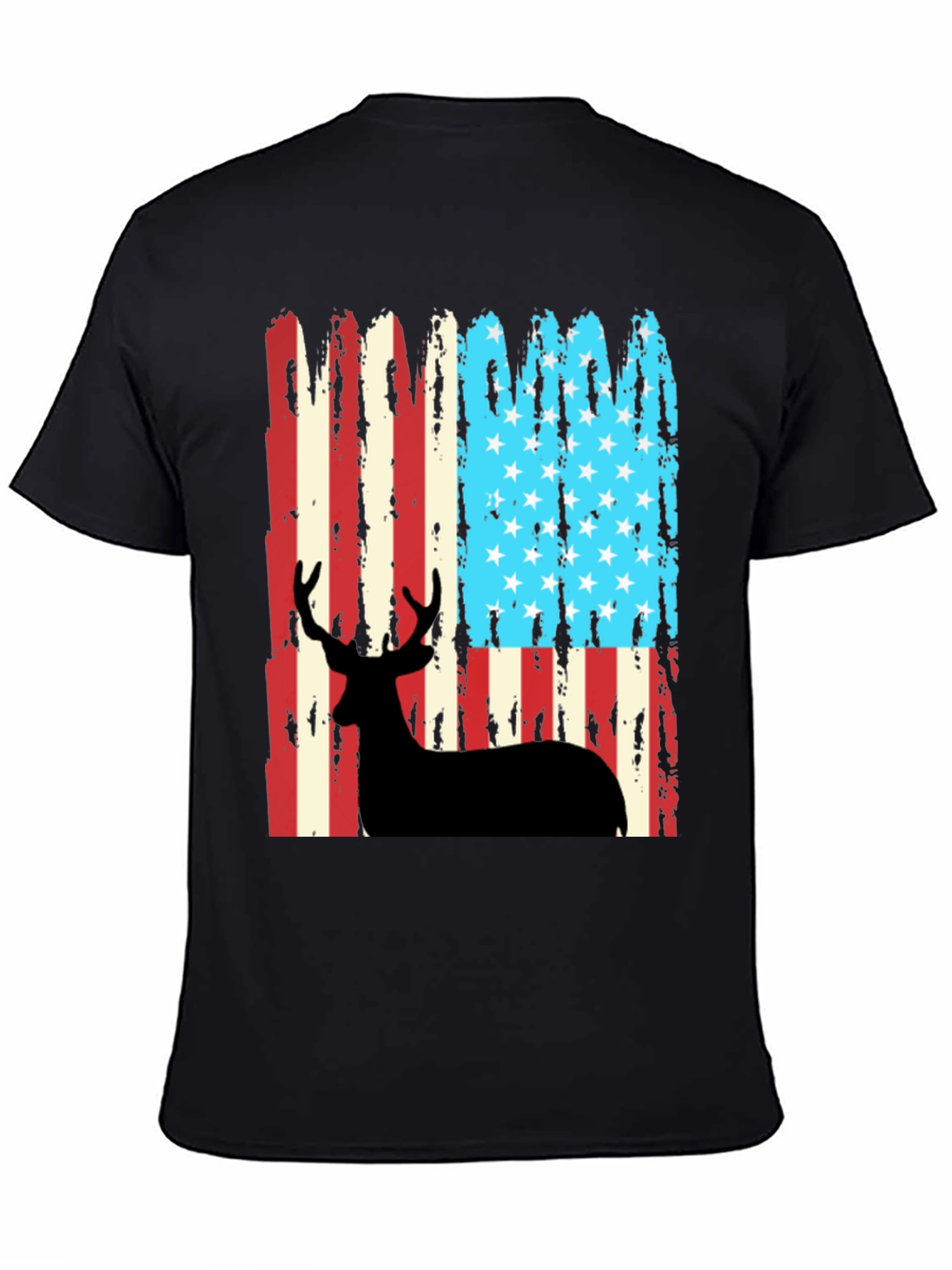 American Flag Deer Hunting T-Shirt