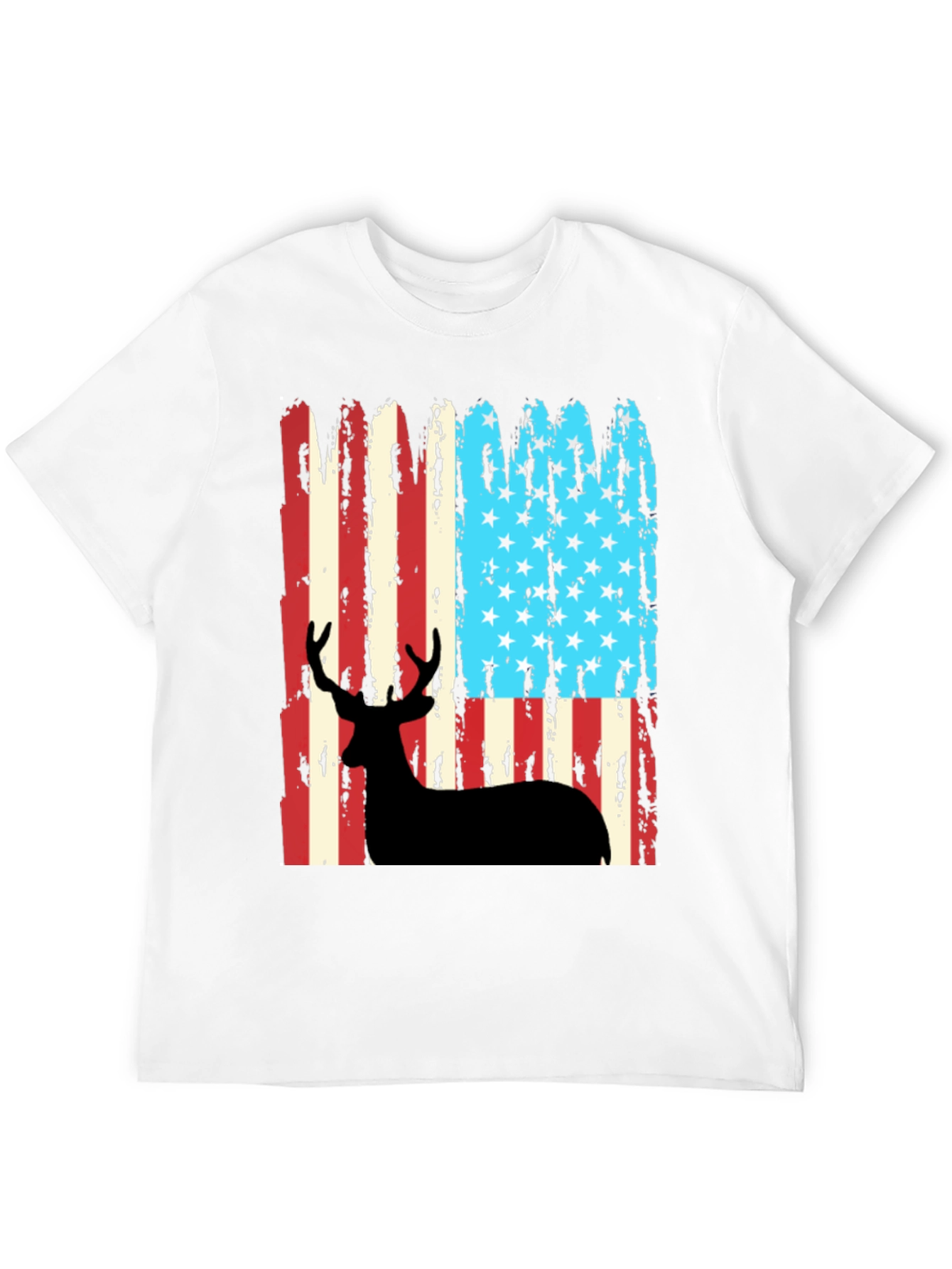 American Flag Deer Hunting T-Shirt