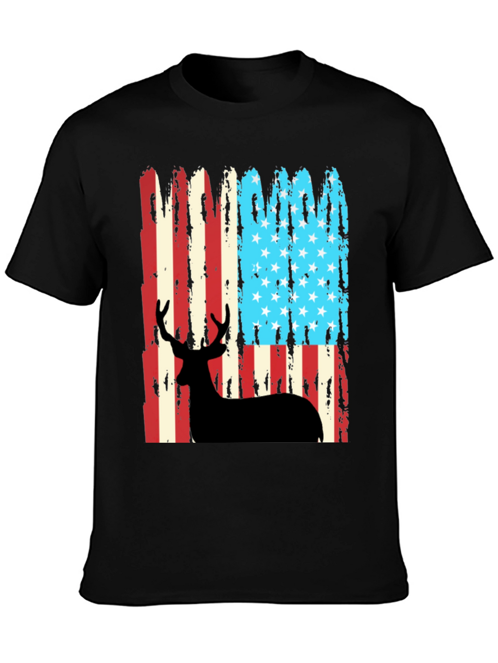 American Flag Deer Hunting T-Shirt