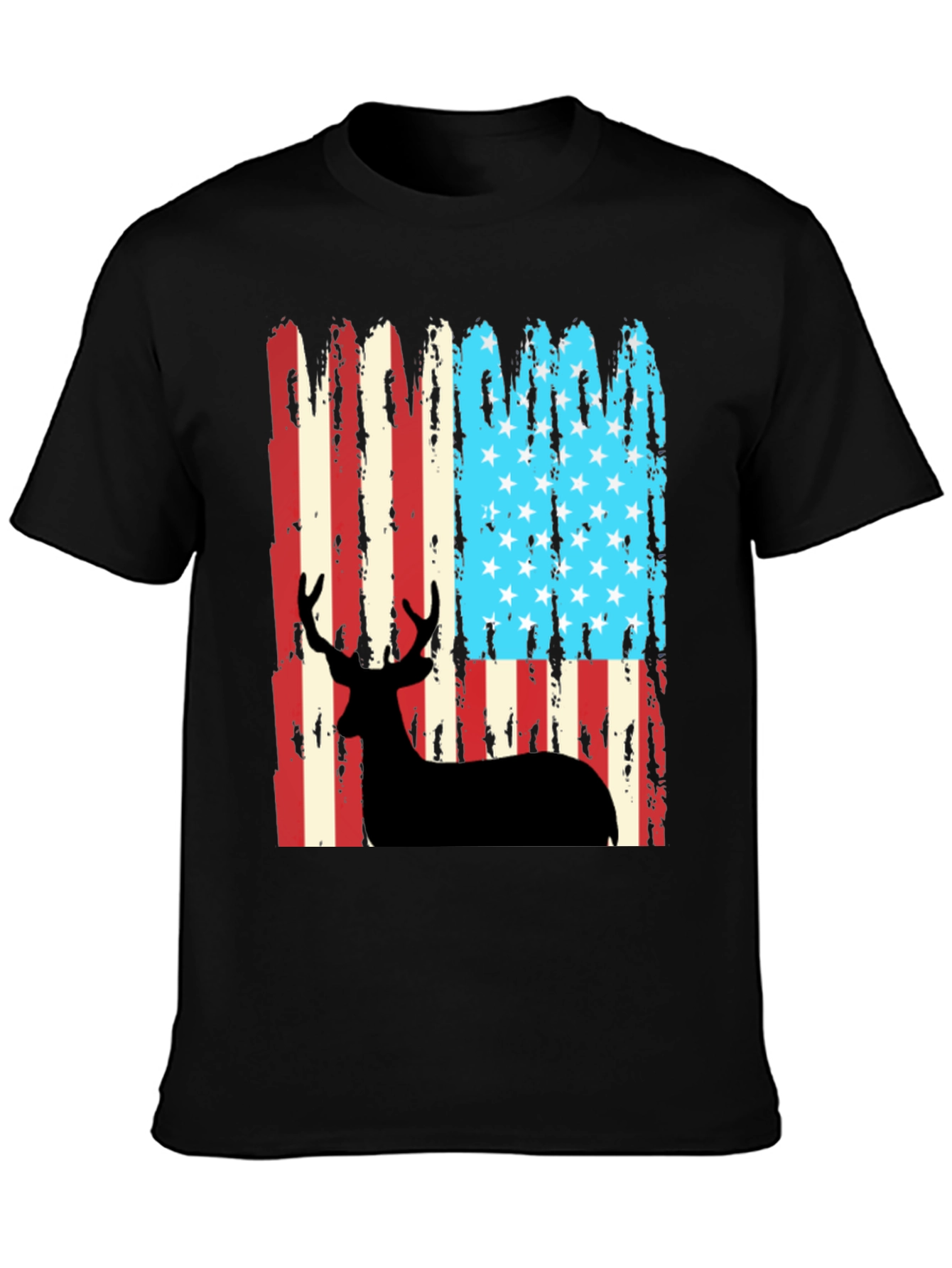 American Flag Deer Hunting T-Shirt
