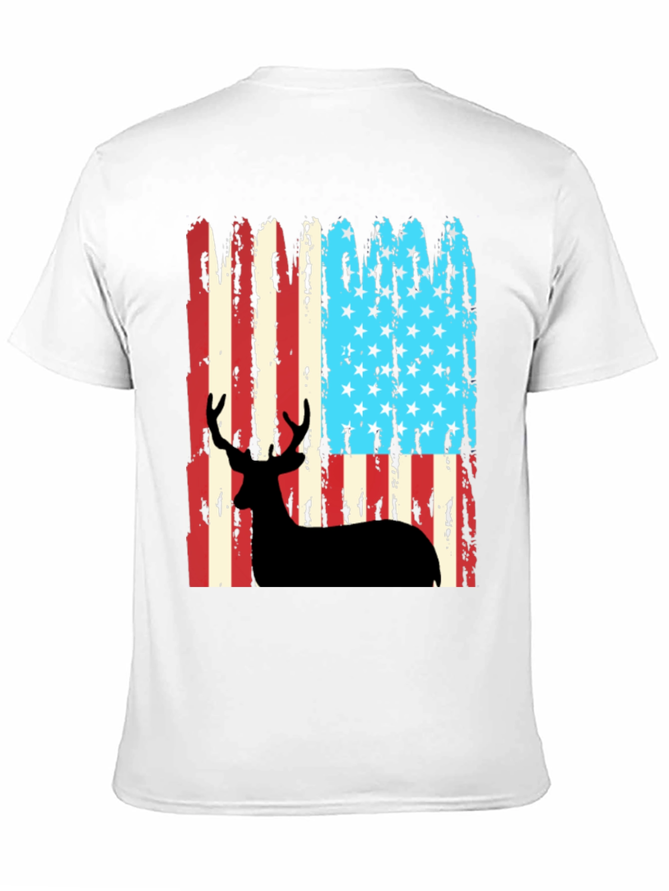 American Flag Deer Hunting T-Shirt