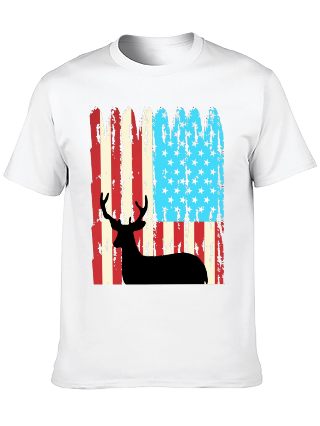 American Flag Deer Hunting T-Shirt