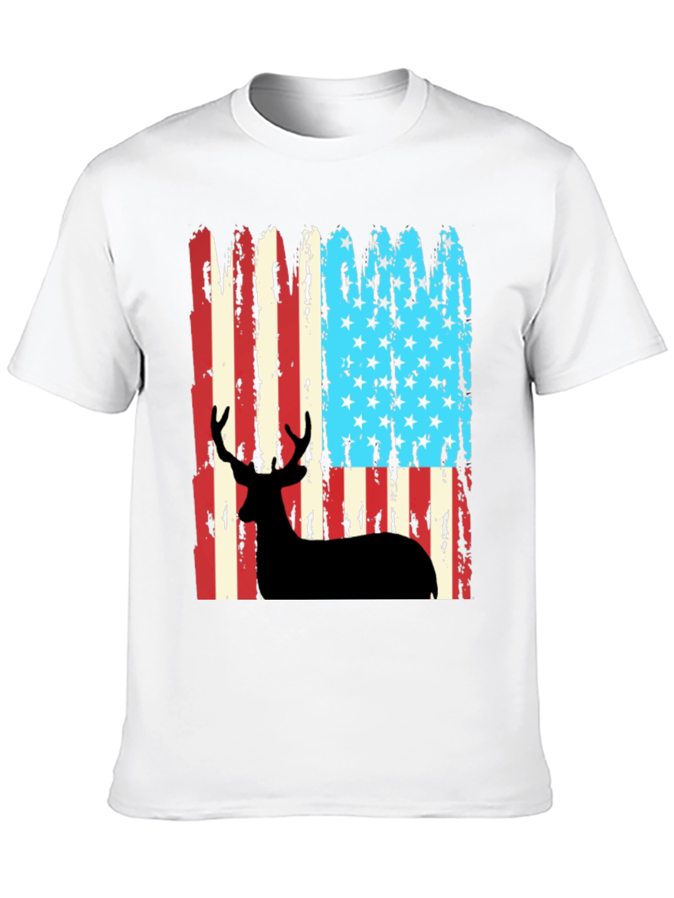 American Flag Deer Hunting T-Shirt