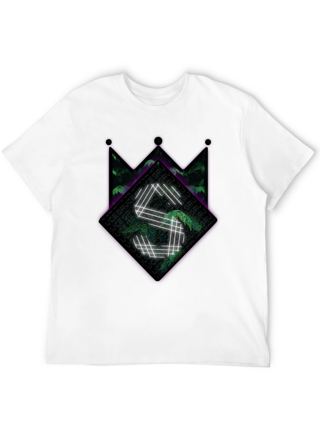 Sauce Crown Graphic Tee - Black Cotton Blend