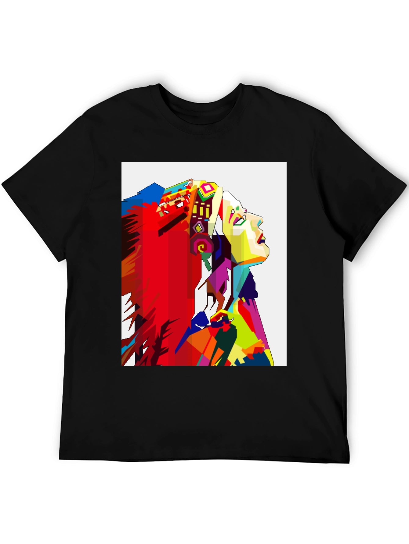 Abstract Native American Headdress Black T-Shirt