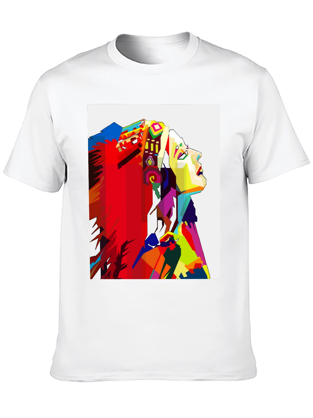Abstract Native American Headdress Black T-Shirt