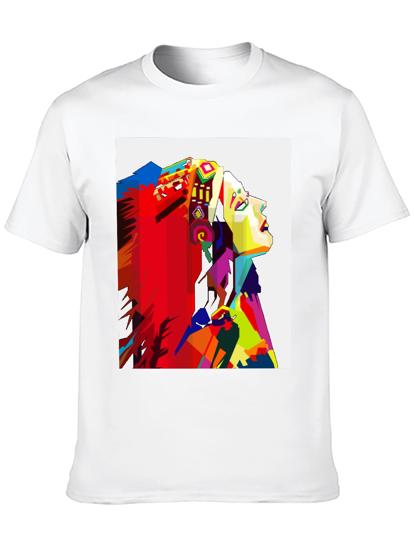 Abstract Native American Headdress Black T-Shirt