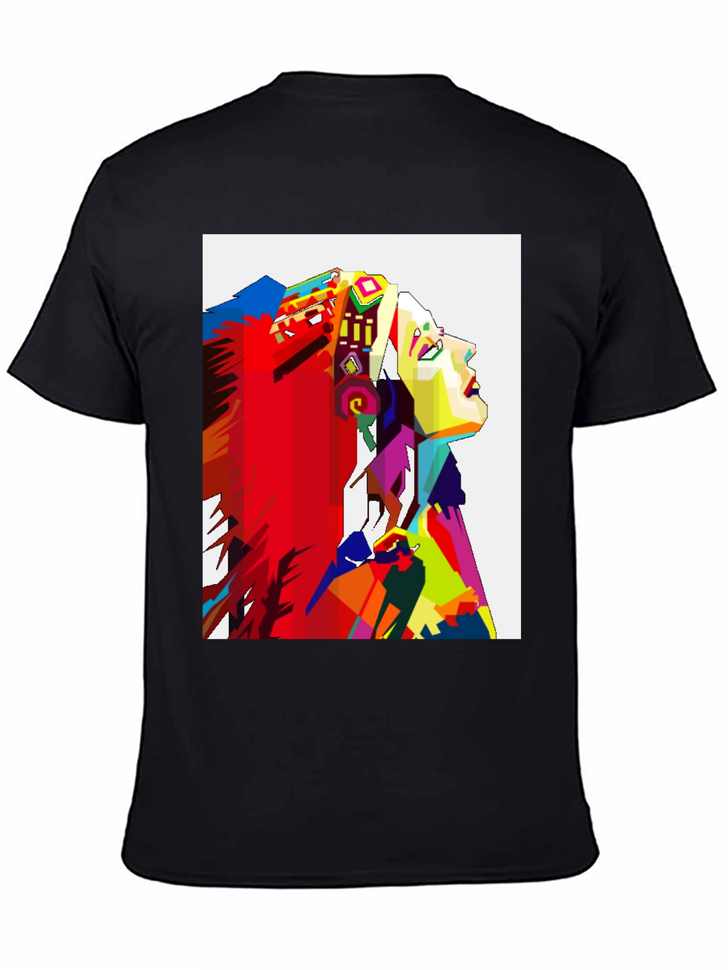 Abstract Native American Headdress Black T-Shirt