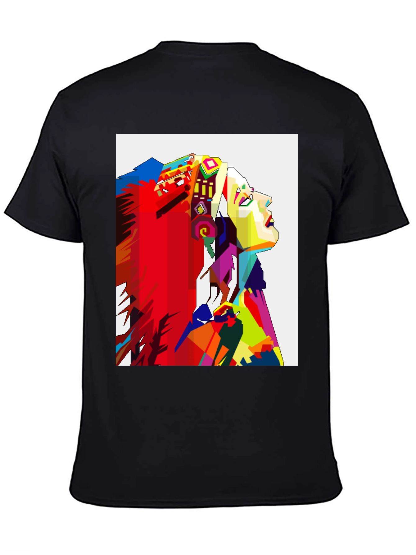 Abstract Native American Headdress Black T-Shirt