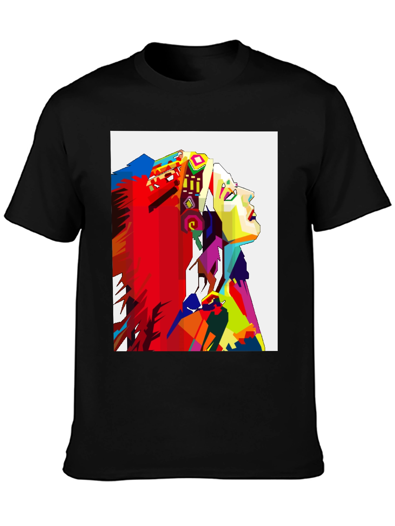 Abstract Native American Headdress Black T-Shirt