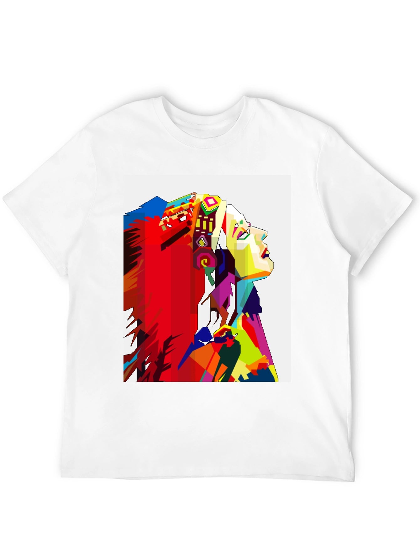 Abstract Native American Headdress Black T-Shirt